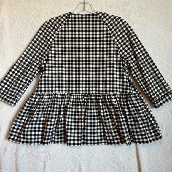 Victoria Beckham Gingham Peplum Top Size XS - Picture 13 of 16